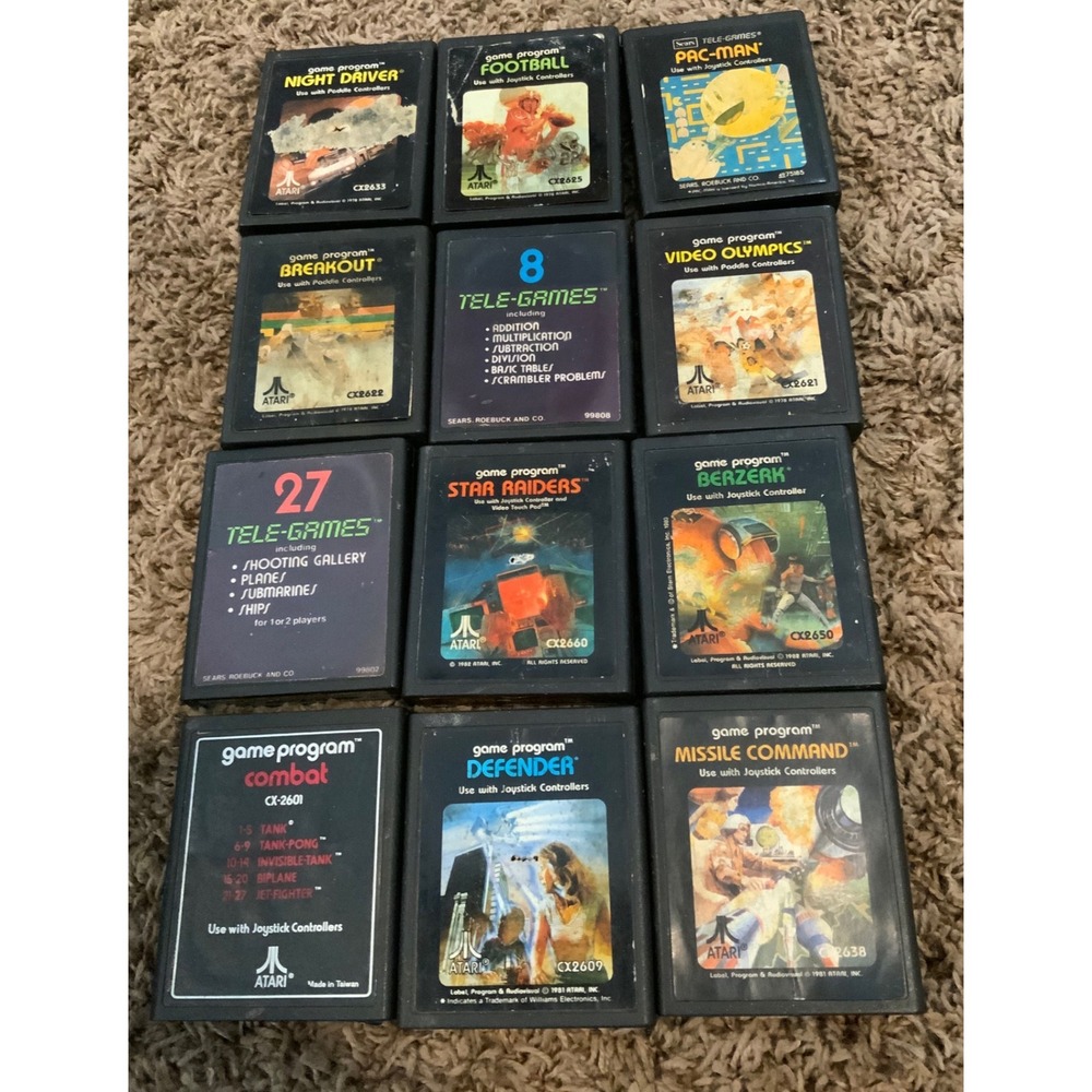 Lot of 12 Atari Game‎ Program Video Games